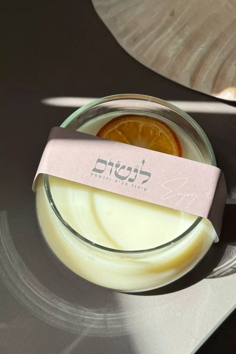 נר זכוכית תפוז