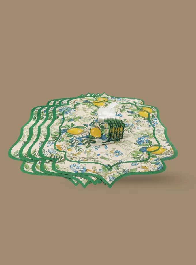 סט 6 פלייסמנטים + חבקים מקרטון no 6